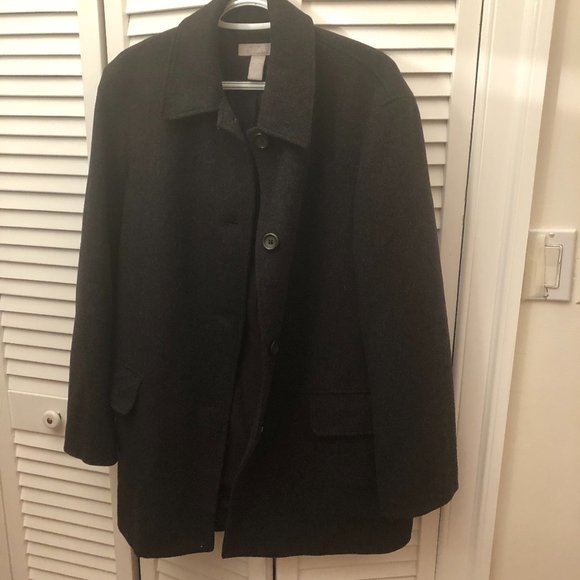 J. Crew Wool Blend dark gray Pea Coat , M